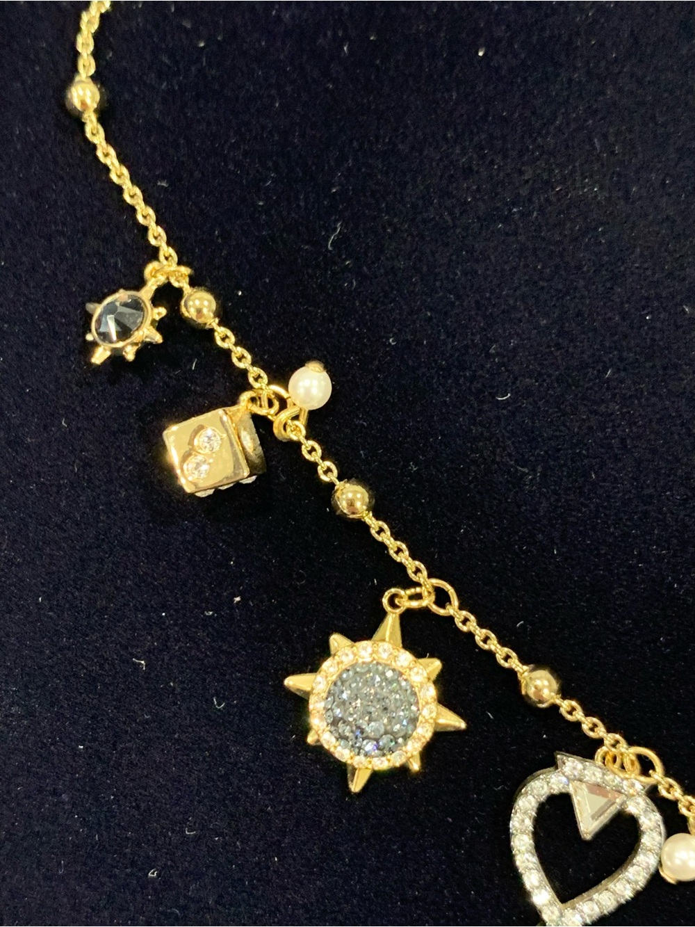 New/never worn Swarovski Gold "All Around" Luck Magic Charm Necklace - Picture 4 of 12